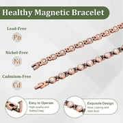 Pure Copper Magnetic Bracelets for Women, Cubic Zirconia Bracelets, Vintage Copper Jewelry,Gift for Mom Wife