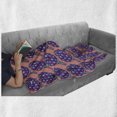 thumbnail image 6 of Artichoke Soft Flannel Fleece Throw Blanket, Violet Roman Artichokes on Coral Backdrop Organic Cooking Theme Grocery, Cozy Plush for Indoor and Outdoor Use, 60" x 80", Coral and Violet, by Ambesonne, 6 of 6