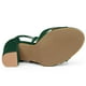 thumbnail image 5 of Sandalias De Mujer Con Tacón En Bloque Y Cordones Verde 6.5, 5 of 7