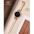 thumbnail image 5 of Wearlizer Leather Band Compatible with Samsung Galaxy Watch 8 40mm 44mm & Watch 8 Classic 46mm, Slim Dressy Genuine Leather Strap with D-Shape Metal Buckle for Women, 5 of 7