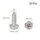 thumbnail image 2 of Tornillos autorroscantes con arandela hexagonal Phillips, M5 x 16mm, tornillo de brida hexagonal de acero inoxidable 304, paquete de 20, 2 of 4
