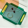 thumbnail image 5 of Multipurpose Vanity Tray Display Serving Tray Makeup Organizer With Handle Decorative Tray For Living Room Bathroom Desktop Bedroom Decor Green, 5 of 8
