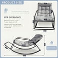 thumbnail image 4 of RADIATA Oversized Papasan Rocking Recliner Chair with Footrest, 450lbs Wicker Lounge Chair for Indoor Outdoor Patio, Living Room, 2PCS,Gray, 4 of 10