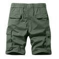 thumbnail image 3 of JTieacloth Lightweight Shorts for Men Men's Casual Cargo Shorts Stretch Waist Shorts Summer Beach Work Shorts 4 Pocket Style Three,Green, 3 of 3
