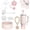 Pink, variant on Spill-Proof Stopper and Cup Accessories for Stanley, Silicone Straw Cover Cap Straw Toppers Flower Charm Cup Boots Fits Stanley 40&30 oz Tumbler, White
