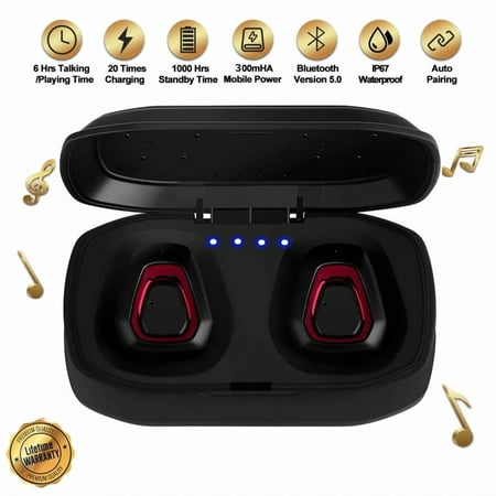 Wireless Earbuds, Bluetooth 5.0 Headphones, True Wireless Earbuds Headphones with Deep Bass Stereo Sound, Earphones Bluetooth Wireless with Mic, CVC8.0 Noise Cancelling Bluetooth Headsets for