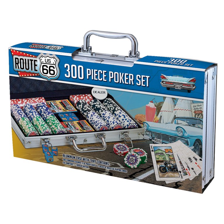 MasterPieces Casino Style 300 Piece Poker Chip Set - Route 66