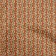 thumbnail image 1 of oneOone Cotton Silk Orange Fabric Floral Sewing Material Print Fabric By The Yard 42 Inch Wide, 1 of 5
