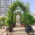 thumbnail image 6 of Holaki Metal Garden Arch with Adjustable Width Climbing Plants Support Rose Arch Outdoor Black, 6 of 11
