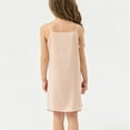 thumbnail image 4 of Likimi Children Girls Dress Elegant Lightweight Sleeveless Solid Color Crew Neck Summer Comfortable Dress Beige Size 5-6 Years, 4 of 5