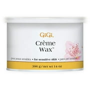 GiGi Crème Soft Wax for Hair Removal Cream, Gentle Waxing for Sensitive Skin, 14 oz
