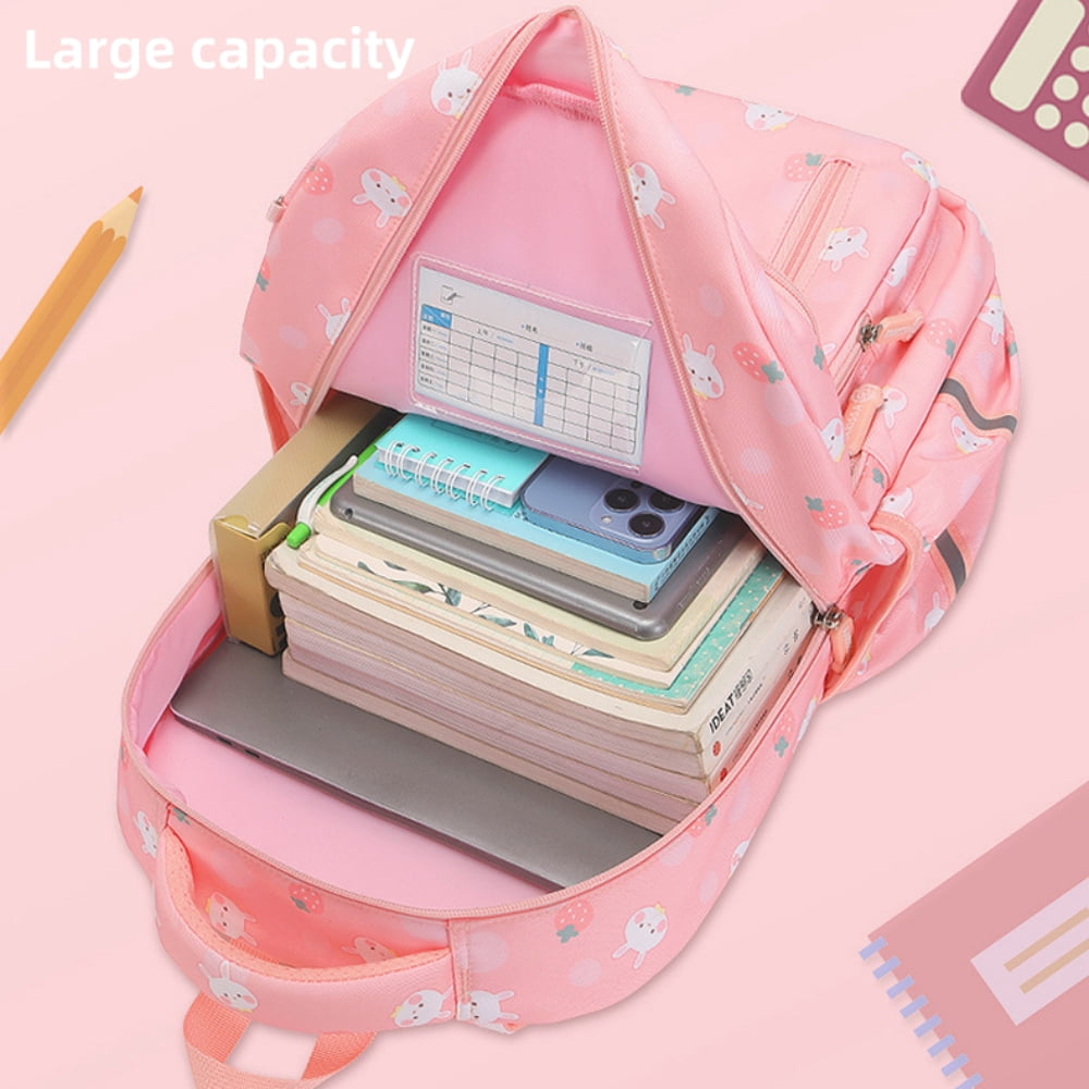 RAISTYW School Backpacks School Bags for Girls, Shoulder Middle High School Bookbags, Primary School Season Gift, Pink
