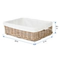 thumbnail image 5 of Kouboo Rattan, Decorative Storage Basket, Handwoven-Inspired, Organizer, Shelf Removable Liner, Bedroom Nursery Livingroom, Gray-Brown, Small, 5 of 18