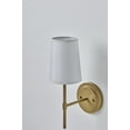 thumbnail image 6 of Better Homes & Gardens Brass 1-Light Indoor Wall Sconce with White Fabric Shade, Bulb Not Included, 6 of 7