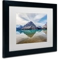 thumbnail image 2 of Trademark Fine Art 'Bow Lake Blue' Canvas Art by Pierre Leclerc, White Matte, Black Frame, 2 of 4