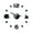Black, variant on 3D DIY Roman Number Acrylic Mirror Wall Sticker Clock, 40cm Diameter Silent Movement, Removable Non-Fading, DIY Size Shape, Fits Most Smooth Surfaces for Home Decor