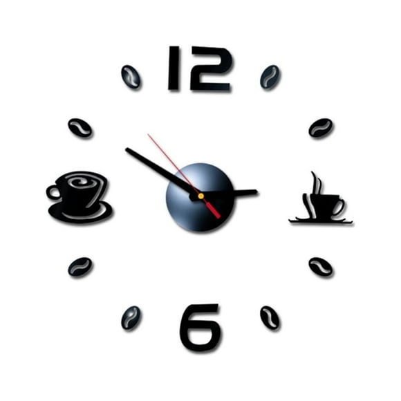 Autocollants Muraux 3D Bricolage Chiffres Romains Horloge Miroir en Acrylique pour Déco Maison Bricolage et Stylée