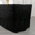thumbnail image 6 of Balsa Circle 21 feet Black Big Payette Sequin Satin Dual Layered Table Skirt Party Events Decorations Supplies, 6 of 8