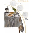 thumbnail image 3 of Gray Marble Tablecloth Rectangle Table Cloths 54x108, Waterproof Tablecloth Outdoor Table Cloth, Farmhouse Vintage Abstract Ombre Texture Washable Table Cover for Kitchen Dinning Party, 3 of 8