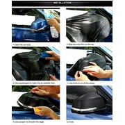 Car Accessories CARBON FIBER Self Adhesive Vinyl Sticker Wrap Hood Roof 5D BLACK