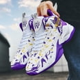 thumbnail image 2 of Bolognifi Basketball Shoes for Mens Breathable Running Athletic Cushion Sports Fashion Sneakers Sport - PURPLE_8.5 WOMEN/7.5 MEN, 2 of 7