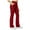 Brick Red, variant on Women's Lined Cargo Pants 6 Pockets Water Resistant Winter Hiking Flare Leggings - 2 Lengths, 30°F-60°F Warmth, DWR Finish