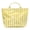 Beige-yellow, variant on Striped PVC Tote Bag Large Glossy Striped Handbags Waterproof Top Handle Bag Plastic Tote Handbag Beach Travel Work