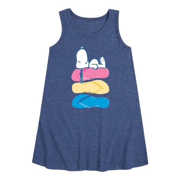Peanuts - Summer Edition - Snoopy & Flip Flops - Toddler & Youth Girls A-line Dress