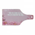 thumbnail image 1 of Bridal Shower Cutting Board, Wedding Theme Flowers with Abstract Petals and Dots Image, Decorative Tempered Glass Cutting and Serving Board, Wine Bottle Shape, Hot Pink and Pale Pink, by Ambesonne, 1 of 1