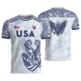 thumbnail image 2 of 2026 New Mens USA Soccer Jersey T-Shirt Printed, United States Jersey Soccer, Crew Neck Short Sleeve Match Day Sweat Resistant Football Training Shirts for Adult(Red, 2XL), 2 of 4