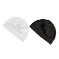 thumbnail image 4 of 2 piezas de gorro para dormir, cálido y forro para casco, ideal para viajes, personas mayores, dormir y hacer ejercicio. Blanco y negro, 4 of 10