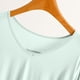 thumbnail image 5 of Blusa de pijama de manga larga para mujer, cuello en V, mangas 3/4, suelta, color liso, para estar en casa, blusa de pijama, blusa modal para mujer, 5 of 6
