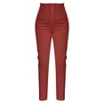 thumbnail image 2 of BOOMILK Dress Pants for Women Plus Size High Waisted Stretch Work Casual Business Straight Trouser With Pocket Red, 2 of 4