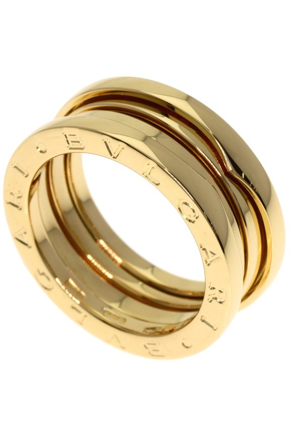 Pre-Owned BVLGARI B-zero1 2-band ring #52, 18K yellow gold, women's.