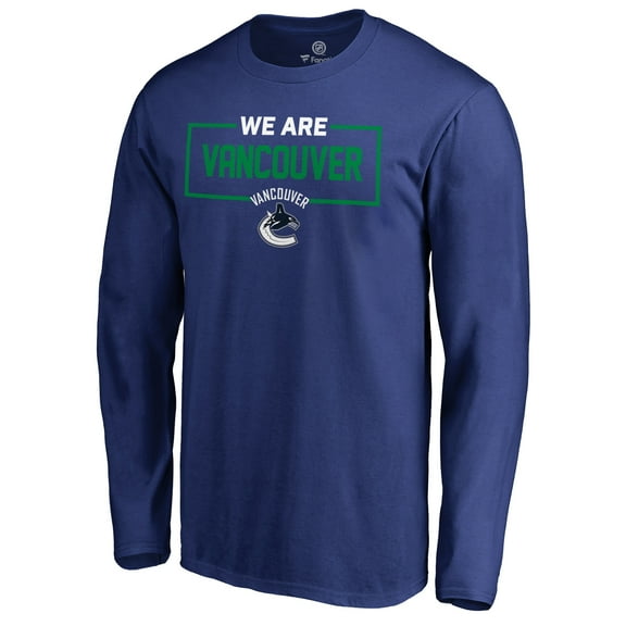 Men's Blue Vancouver Canucks Iconic Collection We Are Long Sleeve T-Shirt