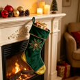 thumbnail image 4 of Christmas Stocking Embroidered Holly Berry Fabric Lace Edging for Family Holiday Mantel Fireplace Stair Tree Wall Door Christmas Party Decorations by MPOISVA, 4 of 6