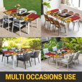 thumbnail image 5 of Cows Sunflowers Table Cloths for 4 Foot Rectangle Tables, Spring Botanical Floral Bees Red Barn Patio Waterproof Elastic Fitted Tablecloths, Washable Rectangular Table Cover for Camping, 5 of 8