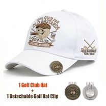WKSCLPAI Old Bastards Golf Club-Baseball Cap, 100% Over PAR Lifetimes Member Embroidered Baseball Hat, Adjustable White Golf Hat with A Funny Decorative Detachable Hat Clip