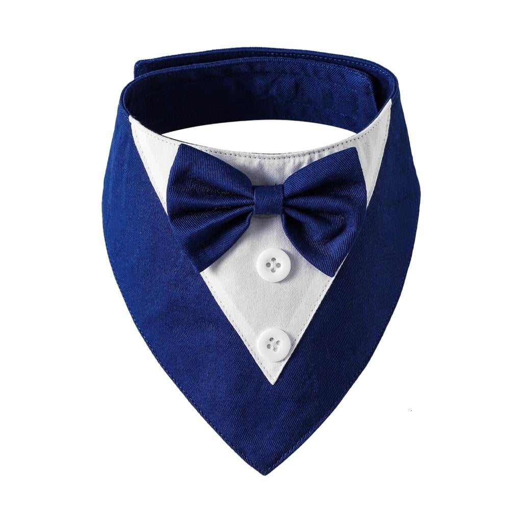 WIND LAND Classical Tuxedo Dog Neckerchief Adjustable Neck Collar Pet Birthday Parties