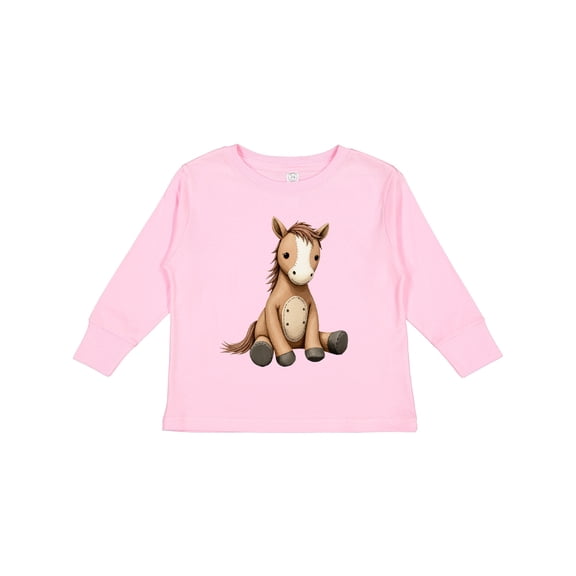 Inktastic Knitted Horse Boys or Girls Long Sleeve Toddler T-Shirt