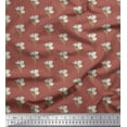 thumbnail image 1 of Soimoi Brown Cotton Duck Fabric Leaves & Tulip Floral Fabric Prints By Yard 42 Inch Wide, 1 of 3