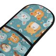 thumbnail image 2 of Dailycode Double Sided Oven Mitt with Loop Heat Resistant Kitchen Long Potholders 7" x 35" Lion Dog Bear Rabbit Face, 2 of 6