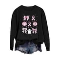 thumbnail image 4 of Zxlsdmn Women's Breast Cancer Crew Neck Sweatshirt Oversized Long Sleeve Drop Shoulder Pullover Tops Inspirational Printed Pattern Sweatshirts Fall Clothes M, 4 of 5