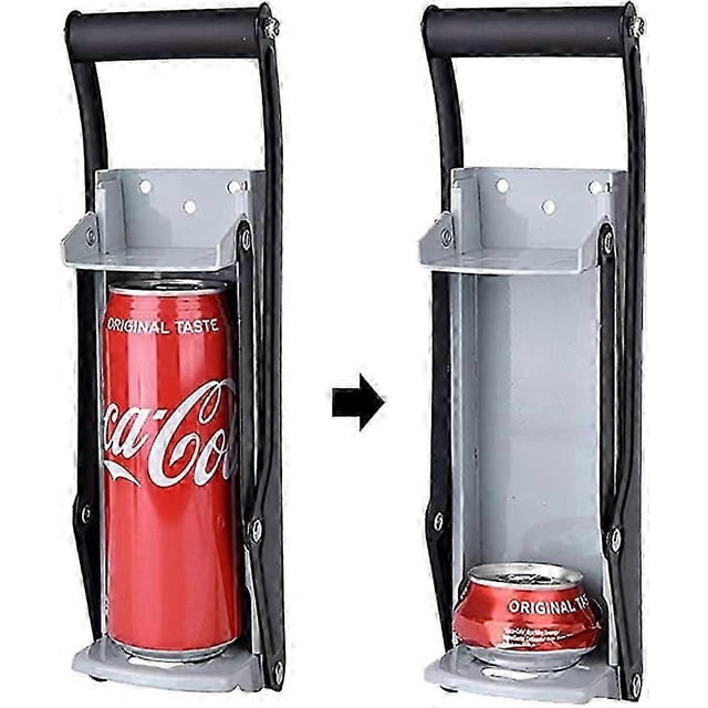 Can Crusher and Bottle Opener - Heavy Duty 16 oz 2 in 1 Aluminum Drinking Tin Can Kitchen Recycling Tool for Recycling Beer Soda Cans, Shredding Soda