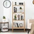 thumbnail image 4 of Gymax 4-Tier Bamboo Ladder Bookshelf 58'' Display Shelf Storage Rack Plant Flower Stand, 4 of 10