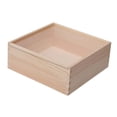 thumbnail image 6 of BLESIYA Wooden Box Desktop Unfinished Wood Storage Box Jewelry Box Jewlery Organizer 20cmx20cmx8cm, 6 of 8