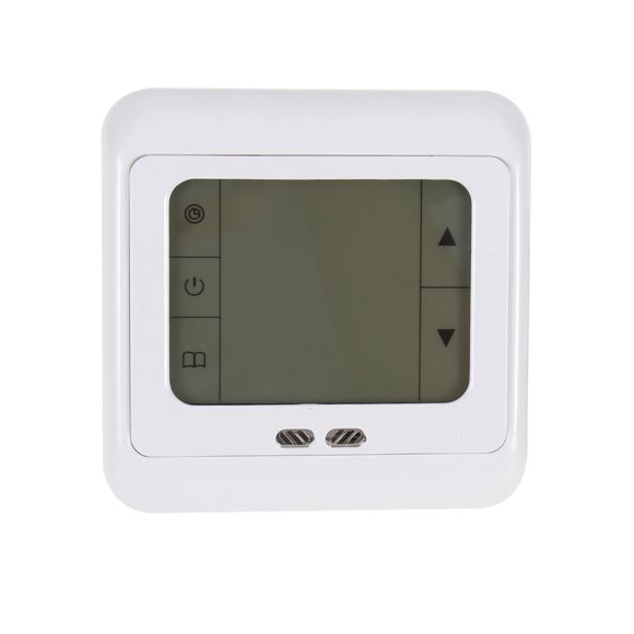Programmable Digital Thermoregulator Touch Screen Room Heating Thermostat Underfloor Heating for Warm Floor Electric Heating System Temperature Controller (Add 3 Meters External Probe, White)