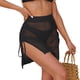 thumbnail image 5 of Falda corta para mujer, traje de baño elástico de cintura alta con cierre de cordón, traje de baño de ganchillo con abertura en el muslo, falda de baño, 5 of 6