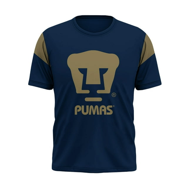 Playera Pumas para Caballeros, Cuello Redondo Manga Corta Azul Talla EG