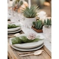thumbnail image 5 of Sage Green Cloth Napkins Set of 8 Reusable Dinner Napkins, Boho Modern Floral Abstract Ombre Leaf White Cocktail Napkin Washable Table Napkins for Wedding/Holiday Party/Baby Shower 20"x20", 5 of 7